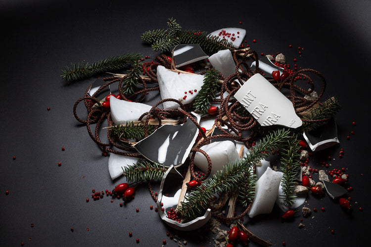 Grande Bougie - Cuir Poivre Rose